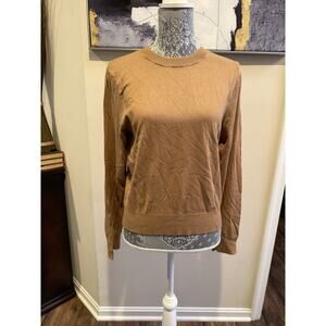 NWT H&M Classic Basic Crew Neck Lightweight Pullover Sweater Camel Size Medium